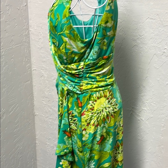 Ralph Lauren Green Sheath Sleeveless Midi Dress V-Neck Sleeveless - Picture 4 of 8